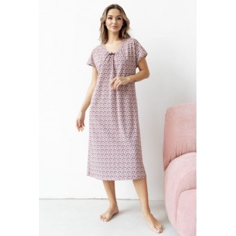 Сорочка  женская       трикотажная     с коротким рукавом  розовая