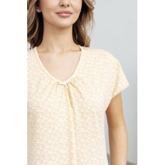 Сорочка  женская       трикотажная     с коротким рукавом  бежевая
