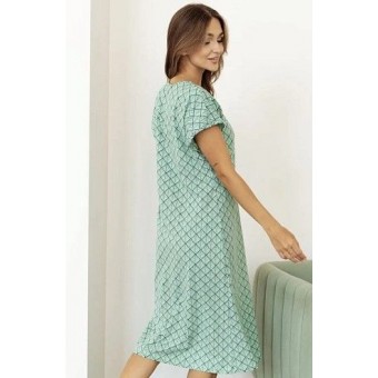 Сорочка  женская       трикотажная     с коротким рукавом  зеленая