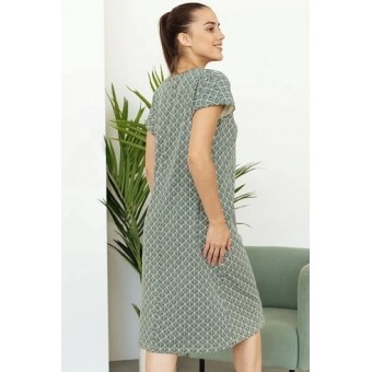 Сорочка  женская       трикотажная     с коротким рукавом  зеленая