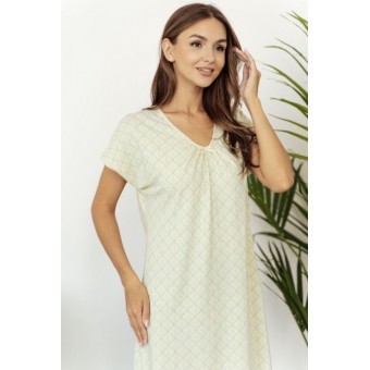 Сорочка  женская       трикотажная     с коротким рукавом  желтая