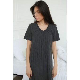 Сорочка  женская       трикотажная     с коротким рукавом  черная