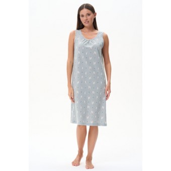 Сорочка  женская       трикотажная     без рукавов  зеленая     