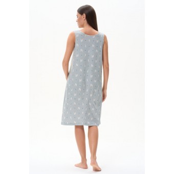 Сорочка  женская       трикотажная     без рукавов  зеленая     