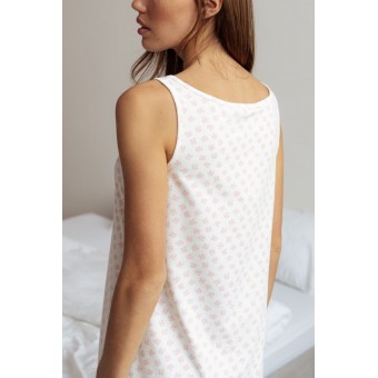 Сорочка  женская       трикотажная     без рукавов  белая