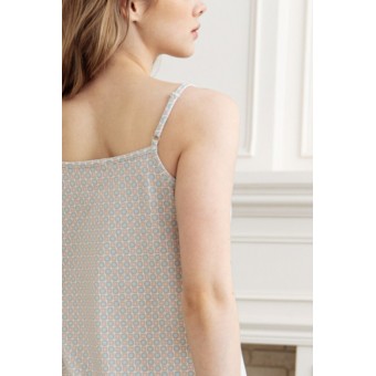 Сорочка  женская       трикотажная     без рукавов  серая