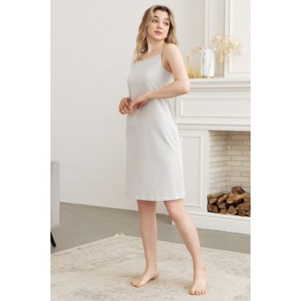 Сорочка  женская       трикотажная     без рукавов  серая