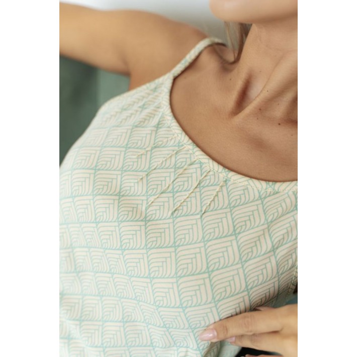 Сорочка женская трикотажная без рукавов желтая