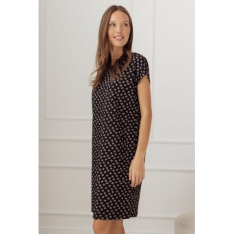 Сорочка  женская       трикотажная     с коротким рукавом  черная