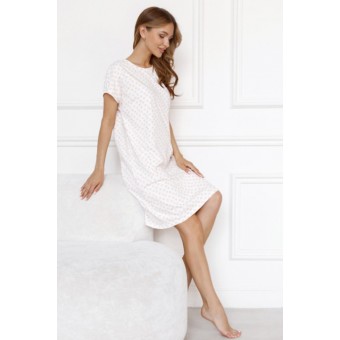 Сорочка  женская       трикотажная     с коротким рукавом  белая