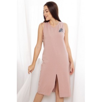 Сорочка  женская       трикотажная     без рукавов  бежевая