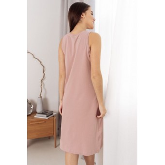 Сорочка  женская       трикотажная     без рукавов  бежевая