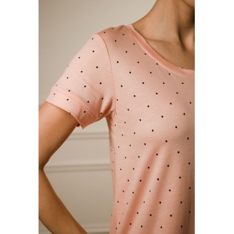 Сорочка  женская       модал     с коротким рукавом  бежевая