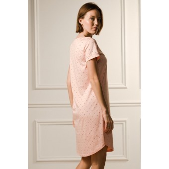 Сорочка  женская       модал     с коротким рукавом  бежевая