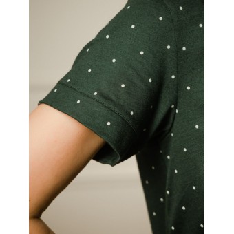 Сорочка  женская       модал     с коротким рукавом  зеленая