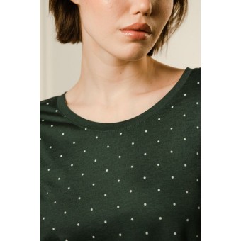 Сорочка  женская       модал     с коротким рукавом  зеленая