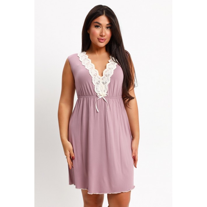 Сорочка женская из вискозы без рукавов однотонная Kuzina