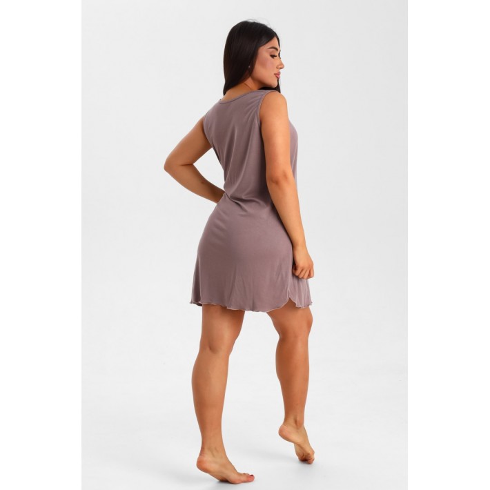 Сорочка женская трикотажная без рукавов однотонная Kuzina