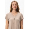 Сорочка женская из вискозы с коротким рукавом Капучино