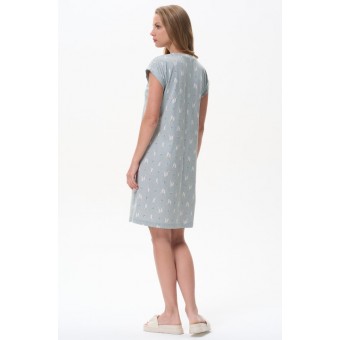 Сорочка  женская       трикотажная     с коротким рукавом  зеленая     