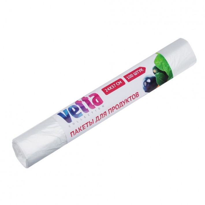 438-117 VETTA Пакеты для продуктов, 100шт, 24x37см, в рулонах