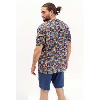 Шорты  мужские       трикотажные       синие