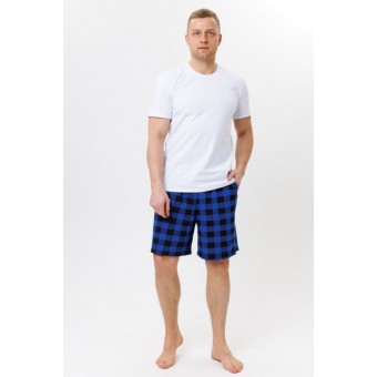 Шорты  мужские       трикотажные       Синий, Черный   Kuzina Одежда