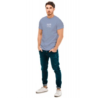 Футболка  мужская       из кулирки       синяя