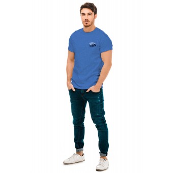 Футболка  мужская       из кулирки       синяя