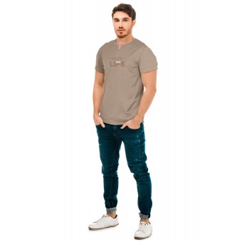 Футболка  мужская       из кулирки       бежевая