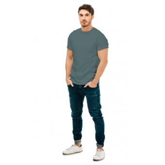 Футболка  мужская       из кулирки       синяя