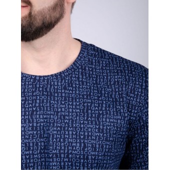 Футболка  мужская       из кулирки       синяя