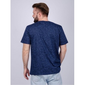 Футболка  мужская       из кулирки       синяя