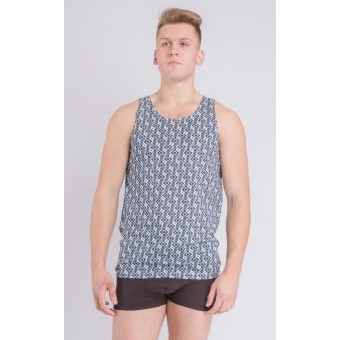 Майка  мужская       из кулирки       синяя