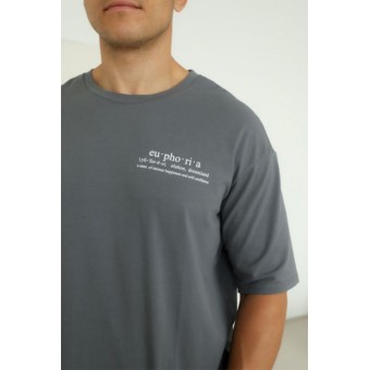 Футболка  мужская       трикотажная       серая     