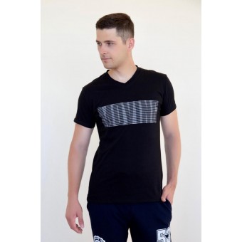 Футболка  мужская       из кулирки       синяя