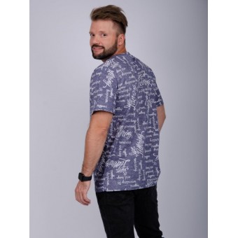 Футболка  мужская       из кулирки       синяя