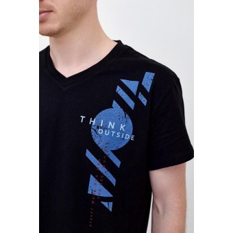 Футболка  мужская       из кулирки       черная