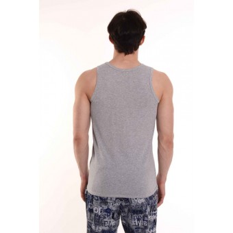 Майка  мужская       из кулирки       серая  однотонная