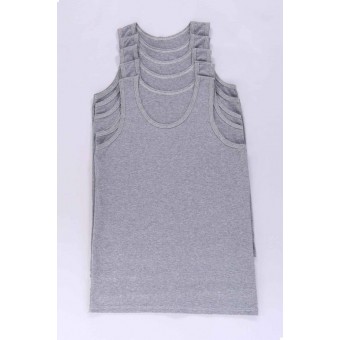 Майка  мужская       из кулирки       серая  однотонная