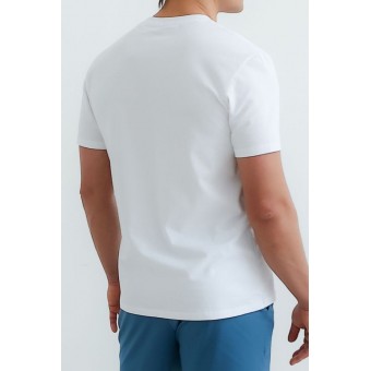 Футболка  мужская       из кулирки       белая  однотонная