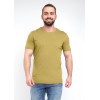 Футболка мужская трикотажная бежевая однотонная