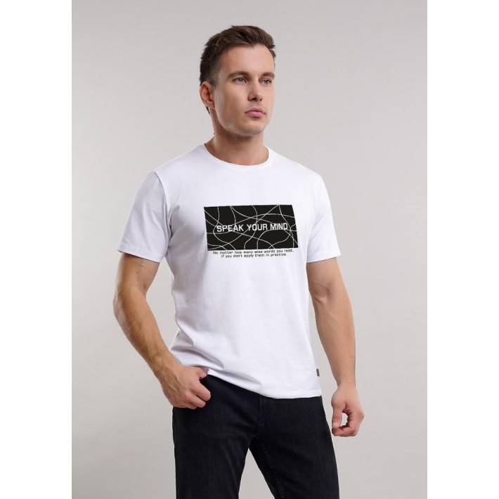 Футболка мужская трикотажная белая