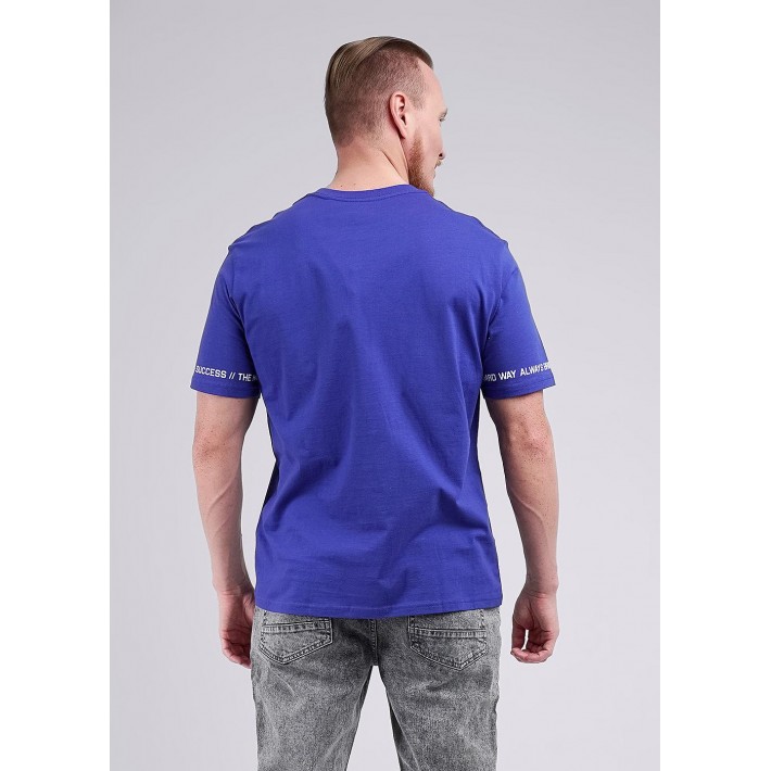 Футболка мужская трикотажная синяя