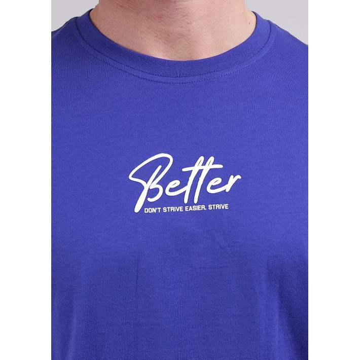 Футболка мужская трикотажная синяя