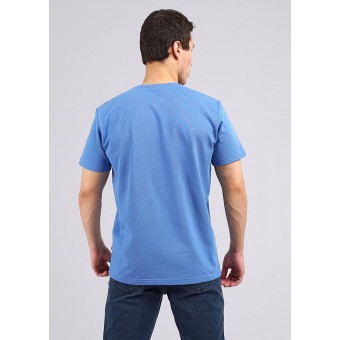 Футболка  мужская       трикотажная       голубая