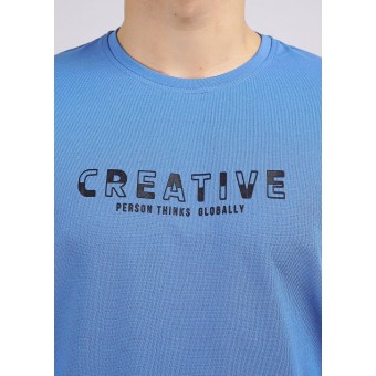 Футболка  мужская       трикотажная       голубая