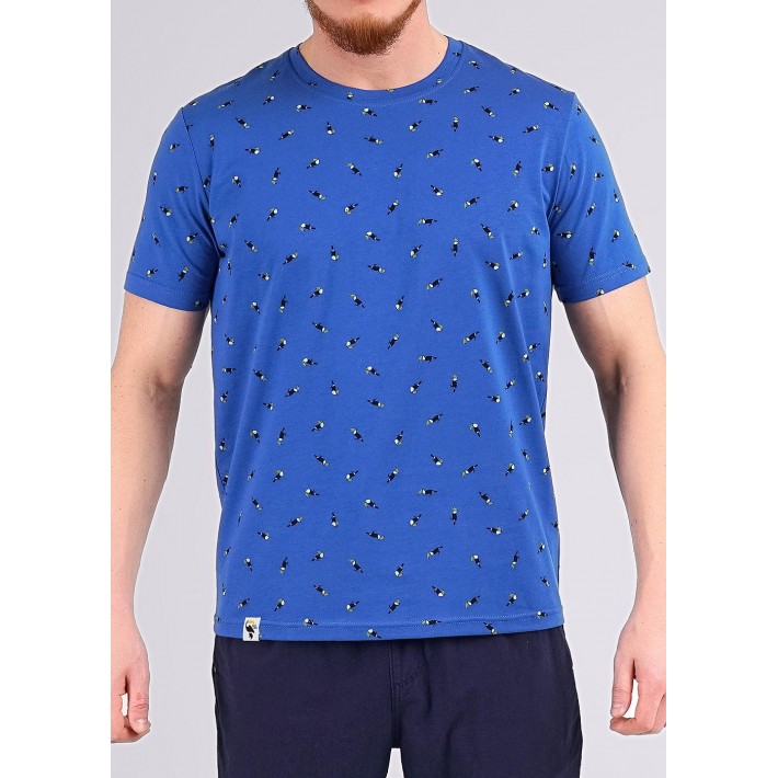 Футболка мужская трикотажная синяя
