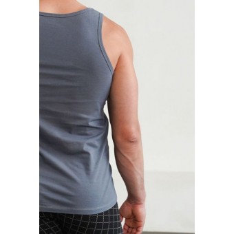 Майка  мужская       из кулирки       серая  однотонная Melado