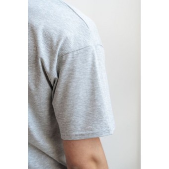 Футболка  мужская       из кулирки       серая  однотонная Melado